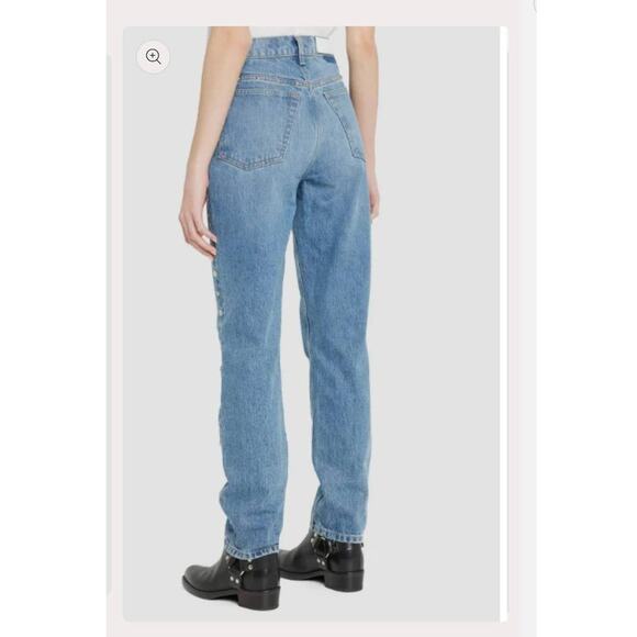 RE/DONE 70's Straight Moon Stoned Stud Jeans Suze 24 NWT - Picture 2 of 14